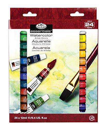 Royal & Langnickel WAT24 Watercolor Artist Tube Paint, 12ml, Pack of 24 colors
