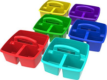 Load image into Gallery viewer, Storex Classroom Caddy, 9.25 x 9.25 x 5.25 Inches, Assorted Colors, Color Assortment Will Vary, Case of 6 (00940U06C), Small Caddy
