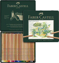 Load image into Gallery viewer, Faber-Castel FC112124 Pitt Pastel Pencils in A Metal Tin (24 Pack), Assorted

