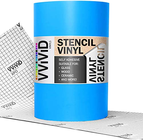 VViViD Blue Low-Tack Adhesive Vinyl Stencil Masking Film Roll (12