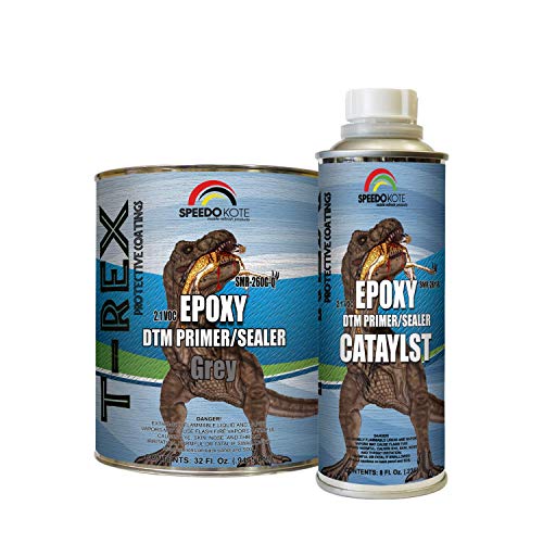 Speedokote Epoxy Fast Dry 2.1 Low voc DTM Primer & Sealer Gray Quart Kit, SMR-260G-Q/261-8