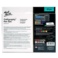 Load image into Gallery viewer, Mont Marte Calligraphy Set, 32 Piece. Includes Calligraphy Pens, Calligraphy Nibs, Ink Cartridges, Introduction Booklet and Exercise Booklet, Packaging May Vary
