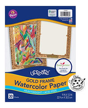 Load image into Gallery viewer, Pacon Art1st Gold Frame Watercolor Paper, 9&quot; x 12&quot;, 30 Each Set

