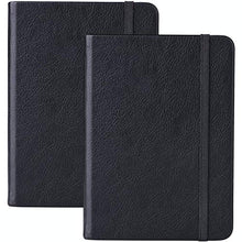 Load image into Gallery viewer, Ruled Pocket Notebook Journals - 2 Pack Ruled/Lined Notebooks, 5.7 × 4.1 in, Premium Thick Paper Faux Leather Classic Writing Notebook
