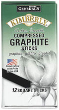 Load image into Gallery viewer, Kimberly 974-4B Non-Toxic Medium Firm Graphite Stick, 4B Tip, 3&quot; Size (Pack of 12), 1/4 in
