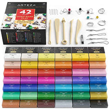 Load image into Gallery viewer, Arteza Polymer Clay Kit, Oven Bake, 42 Unique Colors, 5 Modeling Tools, For Adults &amp; Kids, Made for Baking to Create Jewelry, Fashion Accessories, Home Decor Items and Crafts

