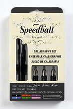 Load image into Gallery viewer, Speedball 002903 Calligraphy Fountain Pen Set - Pen Set - With 1 Pen, 3 Nibs, and 8 Assorted Ink Cartridges
