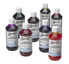 Load image into Gallery viewer, Sax Liquid Washable Watercolor Paint, 1/2 Pint, Assorted Colors, Set of 8 - 1567858
