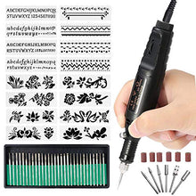 Load image into Gallery viewer, AxPower Electric Micro Engraver Pen Mini DIY Vibro Engraving Tool Kit for Glass Ceramic Plastic Wood Jewelry with Scriber Etcher 30 Bits and 6 Polishing Head and 16 Stencils
