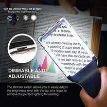 Load image into Gallery viewer, [Rechargeable] 4X Magnifying Glass with [10 Anti-Glare &amp; Fully Dimmable LEDs]-Evenly Lit Viewing Area-The Brightest &amp; Best Reading Magnifier for Small Prints, Low Vision Seniors, Macular Degeneration
