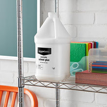 Load image into Gallery viewer, Amazon Basics All Purpose Washable School White Liquid Glue - Great for Making Slime, 1 Gallon Bottle
