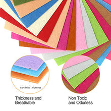 Load image into Gallery viewer, 40 Pcs 6 x 6 Inches Craft Felt Fabric Sheets, Assorted Colors Non Woven Felt Sheets, Thick Felt Fabric Square for Kids, DIY Sewing Crafts, Patchwork, School Projects, Decoration.
