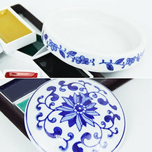 Load image into Gallery viewer, Lzttyee 5 Layers Round Porcelain Mixing Trays Set Palette for Holding Painting Color
