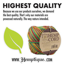 Load image into Gallery viewer, Hemptique Hemp Cord 4 Color Cards - Made with Love - Crafter’s No. 1 Choice – Eco Friendly – Plant Hanger - Scrapbooking – Gardening – Macramé – Home Décor (Aqua Pack)
