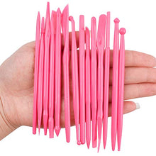 Load image into Gallery viewer, BronaGrand Set of 14 Mini Plastic Crafts Clay Modeling Tool for Shaping and Sculpting (Pink)

