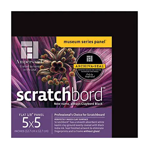 Ampersand Scratchbord 5 in. x 5 in. pack of 3