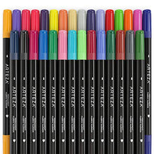 Load image into Gallery viewer, Arteza Fabric Markers, Set of 30 Assorted Colors, Permanent and Machine Washable Ink Ideal for Coloring Jeans, T-Shirts, Sneakers, Backpacks, Jackets, and More
