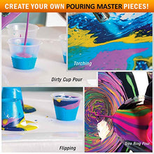Load image into Gallery viewer, Pouring Masters 36-Color Ready to Pour Acrylic Pouring Paint Set with Silicone Oil &amp; Gloss Medium - Premium Pre-Mixed High Flow 2-Ounce &amp; 8-Ounce Bottles - For Canvas, Wood, Paper, Crafts, Tile
