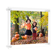 Load image into Gallery viewer, NIUBEE 8.5x11 Clear Acrylic Wall Mount Floating Picture Frame A4 Letter Size Photo for Document Certificate Sign Display -Double Panel (Full Frame is 9.4x13.4 inch)
