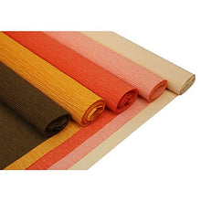 Load image into Gallery viewer, Just Artifacts Premium Crepe Paper Rolls - 8-Feet Length/20-Inch Width (5pcs, Color: Shades of Orange)
