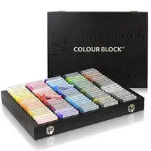 Load image into Gallery viewer, COLOUR BLOCK 100pc Soft Pastel Art Set in Wooden Case I Artist Grade Square Chalk Pastels I suitable for Beginners, Students, Experienced Artists For Homes or Art Class
