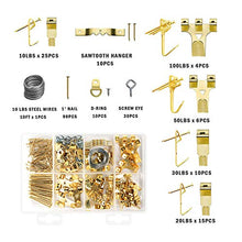 Load image into Gallery viewer, Picture Hanging Kit, Picture Frame Hanger Tool, 220 Pieces Heavy Duty Photo Hanger Accessories with Multifunction Picture Frame Level Ruler Bubble Level Measuring Tool for Marking Position
