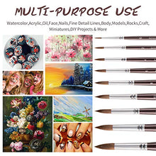 Load image into Gallery viewer, Sable Watercolor Brushes, Fuumuui 9pcs Detail to Thick Round Pointed Paint Brushes Kolinsky Superior Sable Hair Artist Brushes Perfect for Watercolor Gouache Acrylic Ink Painting
