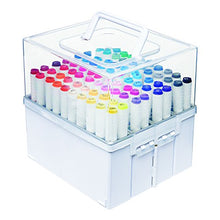 Load image into Gallery viewer, Deflecto Expandable Marker Accordion Storage Case, 8.5&quot; x 8.6&quot; x 7.5&quot;, Clear
