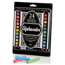 Load image into Gallery viewer, Quartet Alphacolor Soft Square Pastels, Multi-Colored, 24 Pastels per Set (102004)
