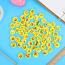 Load image into Gallery viewer, LovesTown Mini Erasers, 60 Pcs Novelty Erasers Mini Pencil Erasers Yellow Fun Erasers for Students Classroom Rewards Gift Bag Filler
