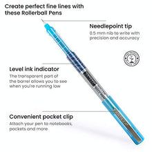 Load image into Gallery viewer, Arteza Rollerball Pens Fine Point, Set of 24 Colored Pens with Liquid Ink, Extra Fine 0.5 mm Needle Tip Pen, Make Precise Lines, Office Supplies for Writing, Notetaking, and Drawing
