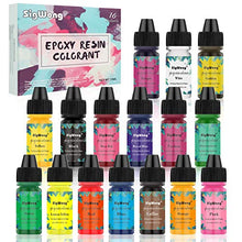 Load image into Gallery viewer, Epoxy Resin Pigment - 16 Color Liquid Translucent Epoxy Resin Colorant, Highly Concentrated Epoxy Resin Dye for ewelry DIY Jewelry Making, AB Resin Coloring for Paint, Craft - 10ml Each
