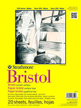Load image into Gallery viewer, Strathmore 300 Series Bristol Smooth Pad, 9&quot;x12&quot; Tape Bound, 20 Sheets
