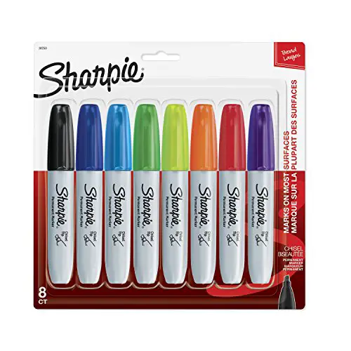 Sharpie Permanent Markers | Chisel Tip Markers, Assorted Colors
