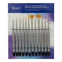 Load image into Gallery viewer, Jerry Q Art 12 Pc Miniature Paint Brushes, Golden Synthetic Hair, High Performance for All Media JQ-1501
