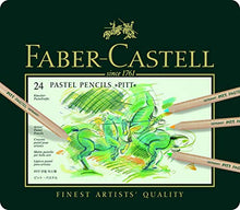 Load image into Gallery viewer, Faber-Castel FC112124 Pitt Pastel Pencils in A Metal Tin (24 Pack), Assorted
