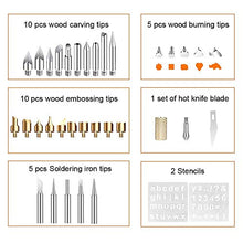 Load image into Gallery viewer, Wood Burning Kit | PEEWF Professional Pyrography Stencils Tool Supplies Adjsutable Temperature Wood Burner Tool Iron Soldering Stippling Kit with Heat Pen Tips for Adult Beginners
