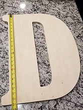 Load image into Gallery viewer, UNFINISHEDWOODCO 23-Inch Unfinished Wood Letter, Brown
