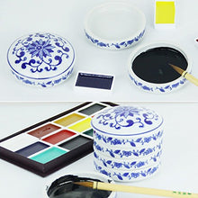Load image into Gallery viewer, Lzttyee 5 Layers Round Porcelain Mixing Trays Set Palette for Holding Painting Color
