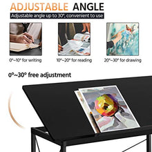 Load image into Gallery viewer, YAHEETECH 47&quot;x 24&quot; Drafting Table Drawing/Crafting Table/Desk Art Desk for Artists Tilting Tabletop Basic Drawing Painting Writing Station Studying Desk with Adjustable Tabletop &amp; Pencil Ledge Black
