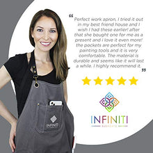 Load image into Gallery viewer, Infiniti Elementz Artist Apron for Women and Men | Adjustable Canvas Apron with Pockets for Painting, Woodworking, and Gardening | 10 Apron Pockets One Size Fits Most
