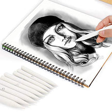 Load image into Gallery viewer, WOWOSS 23 Pieces Blending Stumps and Tortillions Set with 2 Pcs Sandpaper Pencil Sharpener, Pencil Extension Tool, 2 Sponge Sketch and Felt Bag for Student Sketch Drawing
