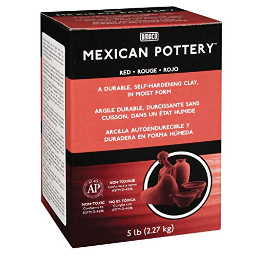 AMACO Mexican Self-Hardening Clay, 5-Pound, Red