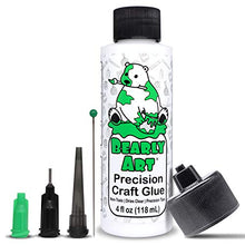 Load image into Gallery viewer, Bearly Art Precision Craft Glue - The Original - 4fl oz - Tip Kit Included - Dries Clear - Metal Tip - Wrinkle Resistant - Flexible and Crack Resistant - Strong Hold Adhesive - Made in USA
