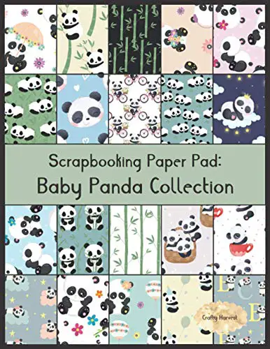 Scrapbook Paper Pad: Baby Panda Collection: 20 Unique Design Background Crafting Sheets (Crafty Harvest Background Papers)