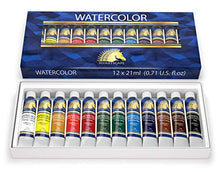 Load image into Gallery viewer, Watercolor Paint Set - Artist Quality Paints - 12 x 21ml Vibrant Colors - Rich Pigments - Professional Supplies by MyArtscape™
