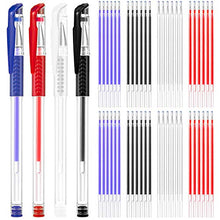 Load image into Gallery viewer, 8 Pieces Heat Erase Pens Fabric Marking Pens Heat Erasable Pens with 56 Pieces Refills for Quilting, Sewing, DIY Dressmaking

