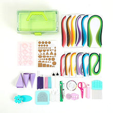 Load image into Gallery viewer, Paper Quilling Kits - Quilling Tools and Supplies,Paper Strips (Green Storage Toolbox)
