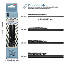 Load image into Gallery viewer, MyLifeUNIT Vine Charcoal Sticks, 4 Pack Willow Charcoal Pencils for Artists Drawing (48 PCS)

