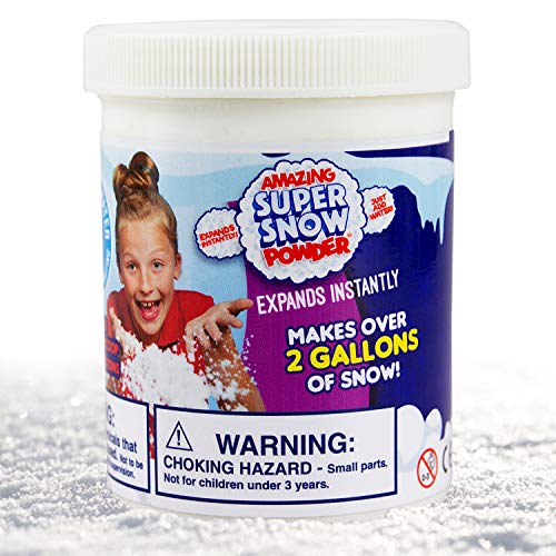 Amazing Super Snow Powder By Be Amazing! Toys - Faux Snow - Makes Over 2 Gallons Of Artificial Snow - Includes Plastic Bucket, Shovel & Mess-Free Play Mat - Non-toxic Snow For Kids – Ages 4+